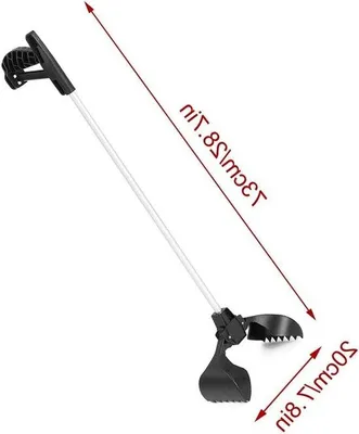 Produktbild von Famanu Hundekotgreifer mit langem Griff - Schwarz
