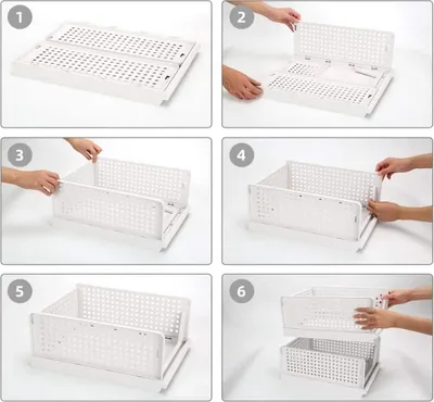 Produktbild von Aufbewahrungsbox, weiß, Schrank, Organizer, Kleiderschrank, Organizer, Aufbewahrungskorb, Aufbewahrungssystem, Stapelboxen, Kiste, Kunststoffschrank, Küchenschrank, Organizer, Faltboxen
