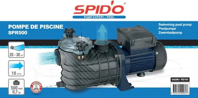 Zdjęcie produktu dla Pompa basenowa o mocy 500 W, o wydajności 9 m³/h, z dużym filtrem do basenów
