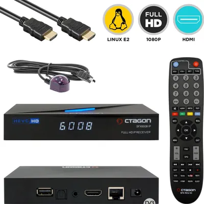 Produktbild von Octagon SFX6008 IP Full HD IP-Receiver mit 300Mbit/s WLAN Stick (Linux E2 & Define OS, 1080p, HDMI)