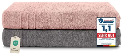Obrázok produktu pre Elzusha – Sada dvoch veľkých froté uterákov do sauny, 80x200 cm, 100% bavlna