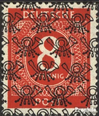 Produktbild von Briefmarken Bizone (Alliierte Besetzung) 1948 Mi 53II  postfrisch Posthörnchen (Netzaufdruck)
