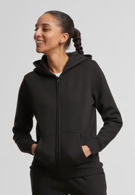 Image de Mentions légales Urban Classics Ladies Basic Essential Zip Hoody noir - M