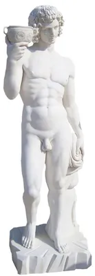 Immagine prodotto di Casa Padrino Scultura in marmo antico Uomo Bianco H. 180 cm