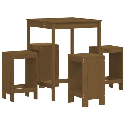 Produktbild von vidaXL 5-tlg. Gartenbar-Set Honigbraun Massivholz Kiefer