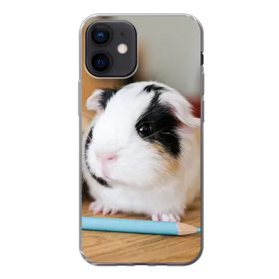 Produktbild von MuchoWow® Handyhülle Schutzhülle Hülle für iPhone 12 Entzückende Baby-Meerschweinchen Silikon Softcase Handy Hülle - Schutzhülle