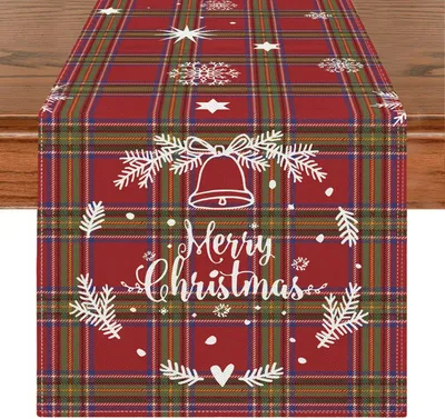 Produktbild von Weihnachtlicher Tischläufer für die Dekoration zu Weihnachten Rot 33x183cm