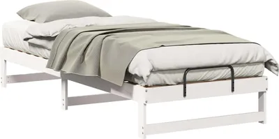 Image de vidaXL Cadre de lit blanc 80 x 220 cm Pin massif