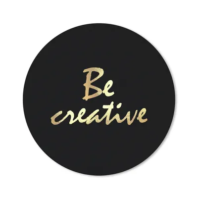Produktbild von MuchoWow® Mauspad Mousepad Zitate - Kreativ - Gold 20x20 cm - Mousepads - Maus Mat - Pad - Mausunterlage - Schreibtischmatte