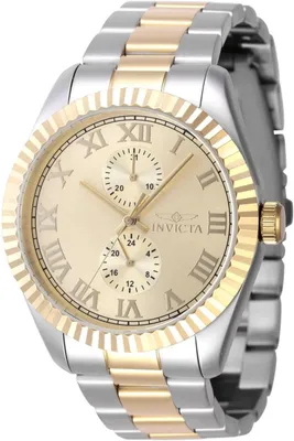 Zdjęcie produktu dla Invicta Specialty 47428 Zegarek Męski - Mechanizm Kwarcowy - Stal Nierdzewna z Złotą Tarcza - 43 mm
