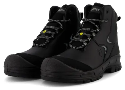 Produktbild von DASSY® Seth S7S FO SC HRO SR ESD Sicherheitsschnürstiefel | EN ISO 20345:2022 | DGUV 112-191 | Windtex® | HRO 300°C | Gr. 38–48 | 25598 schwarz 43
