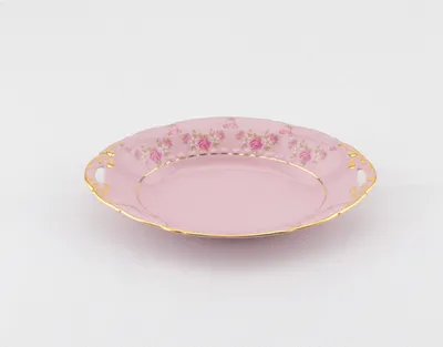 Produktbild von Ovale Schale 17 cm, rosa Porzellan, Blumen, Leander