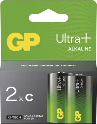 Alkalická baterie GP Ultra Plus C (LR14), 2 ks