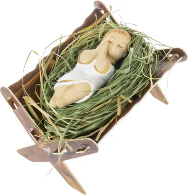 Produktbild von Jesuskind in der Krippe, 11 cm lang
