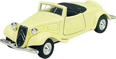 Image de Welly OLD TIMER 1939 Citroën 11B Traction Avant Cabriolet sans toit beige 1:34-1:39 Modèle réduit en métal moulé sous pression Neuf dans sa boîte 98878