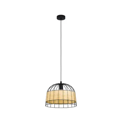 Image de Eglo 43311 ANWICK E27 Lampe à suspendre Ø370mm Noir Naturel