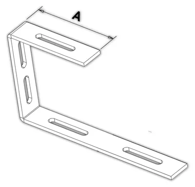 Productafbeelding van Vergokan U-beugel, H=130, B=100, 0,4 kN, elektrolytisch verzinkt, 1 stuk.
