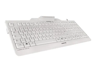 Produktbild von CHERRY KC 1000 SC, Volle Größe (100%), Kabelgebunden, USB, AZERTY, Weiß