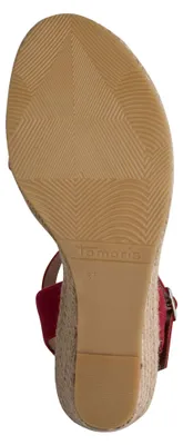 Produktbild von Tamaris Damen Sandalette mit Keilabsatz im Espadrille Design 1-28300-42, Größe:37 EU, Farbe:Rot