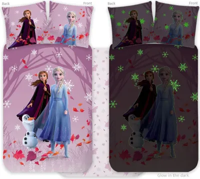 Immagine prodotto di Frozen Kleinkind Bettbezug Glow in the Dark - 100 x 135 cm - Baumwolle