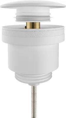 Produktbild von Aloni Pusher Ablaufgarnitur mit Überlauf 1 1/4" weiß matt