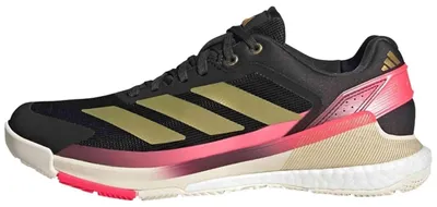 Immagine prodotto di Scarpe da padel Adidas Crazyquick BOOST, colore "Core Black / Gold Metallic / Solar Turbo", da uomo