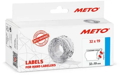 Productafbeelding van METO 30011443 METO zelfklevende etiketten voor prijslabels, 32 x 19 mm
