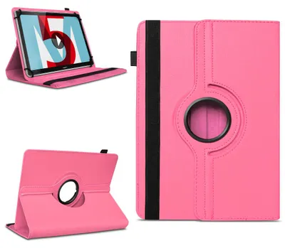 Produktbild von Tablet Hülle für Huawei MediaPad T5 T3 T2 T1 10.1 Tasche Schutzhülle 360 DrehbarFarben:Pink
