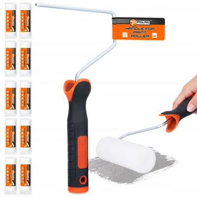 Produktbild von Polax Schaumstoff Farbwalze 15 cm mit Griff für Lacke