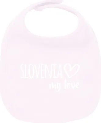 Produktbild von Huuraa Unisex Babylatz Slovenia my love Geschenk Babypink  Baumwolle Slovenia Mitbringsel