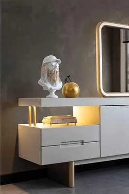 Produktbild von Modernes Esszimmer Set Beige Essgarnitur Essgruppe 8tlg. Tisch Stuhl 6x Kommode