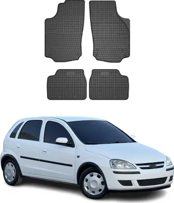 Produktbild von 2000-2006 Opel Corsa C Fußmatten Gummi Schwarz 4 tlg