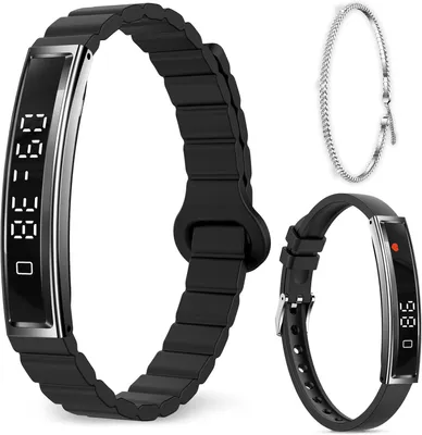 Produktbild von Efolen Smart Bracelet Damen & Herren, 16,5g Fitness Tracker mit Pulsuhr, SpO2, Schlafmonitor, 12 Sportmodi, Schrittzähler, 2 Armbänder, Android iOS