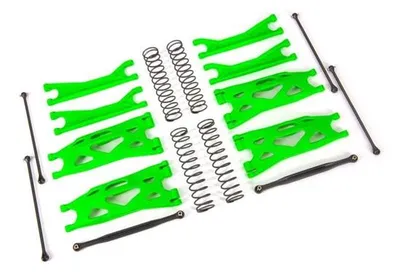 Produktbild von Traxxas TRX7895G Wide-X-Maxx-Kit grün Querlenker, Spurstangen, Wellen +Fed