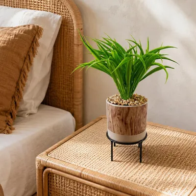 Productafbeelding van Leaf Design UK: Realistische kunstplant met bladeren, inclusief pot