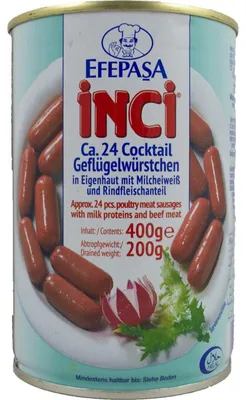 Zdjęcie produktu dla Efepasa Inci Cocktail Gevogelteworsten 400g – delikatne, bogate w białko kiełbaski drobiowe