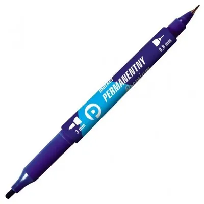 Produktbild von Premium-Permanentmarker. 2 Spitzen, blau. – Michalczyk und Prokop