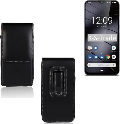 Produktbild von K-S-Trade Gürteltasche für Gigaset GS290 Schutz Hülle Handy Hülle mit Magnetverschluss Holster in schwarz