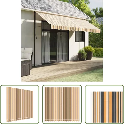 Immagine prodotto di The Living Store Telo da sole a righe multicolore 4x3,5 m
