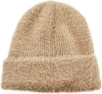 Produktbild von Kuschelige Wollmütze für kalte Tage mit Innenfutter OneSize Uni Hellbraun