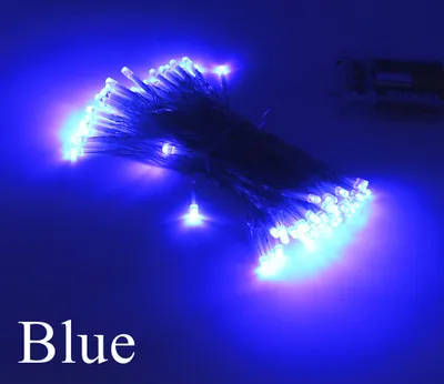 Immagine prodotto di 1M 10 LED luci fata batteria azionato batteria blu indoor Natale luci fata luci di Natale camera da letto festa decorazione di nozze