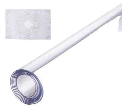 Productafbeelding van VEVOR kunststof tafelkleed, 91,4 x 137,2 cm, 1,5 mm dik, transparante tafelbeschermer, rechthoekige PVC-tafelonderzetter, waterdichte en gemakkelijk te reinigen tafelbeschermer, tafelkleed