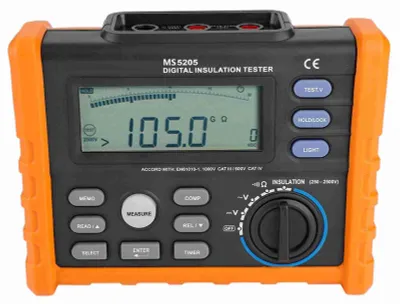 Obrázok produktu pre Digitálny merač odporu 2500 V, izolácia, megaohm meter, rozsah 0,01 MΩ – 100 GΩ
