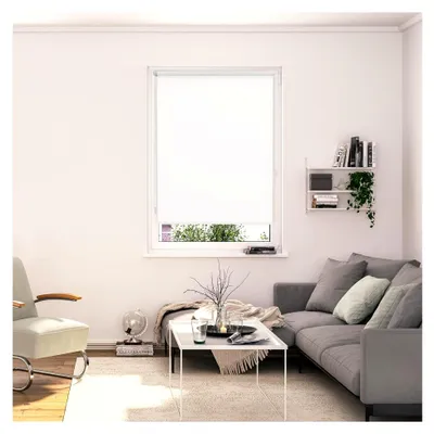 Produktbild von Thermo-Rollo Madrid ohne Bohren, lichtdurchlässig Weiß, 120 cm x 190 cm (B x L)