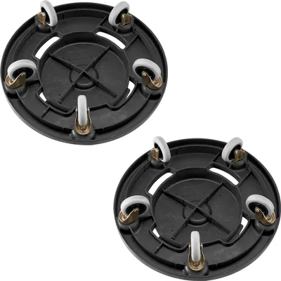 Image de SucceBuy Lot de 2 chariots à déchets ronds, compatibles avec les conteneurs de 20, 32, 44 et 55 gallons