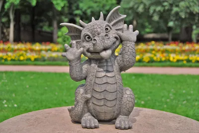 Produktbild von Gartendrache schneidet Grimasse Drache Figur Gargoyle Gartendekoration