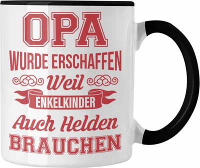 Produktbild von Trendation - Opa Geschenke Geschenk Tasse mit Spruch Opa Geschenkidee Nichte Enkel Vatertag Kaffeetasse Großvater (Schwarz)