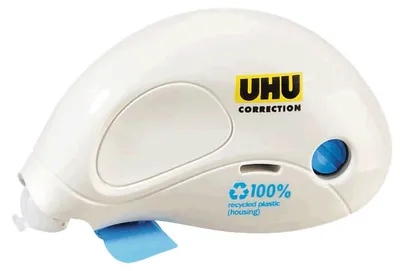 Zdjęcie produktu dla UHU Roller Compact, Biały, 10 m, 5 mm, 80%, Karton, Blister