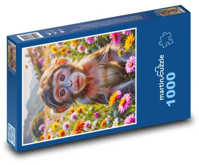 Obrázok produktu pre Puzzle 1000 Opica na rozkvitnutej lúke - martinpuzzle