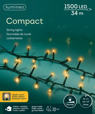 Produktbild von Lumineo LED Lichterkette Compact Klassisch Warm 1.500 LED 34 Meter